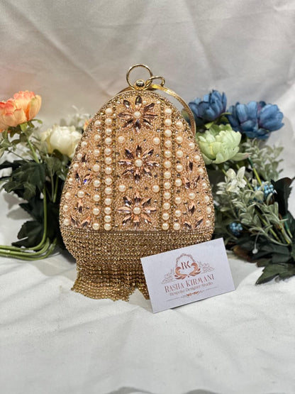 Luxury Embellished Bridal Clutch Bags for Women | Wedding Party Potli & Crystal Evening Clutch Collection