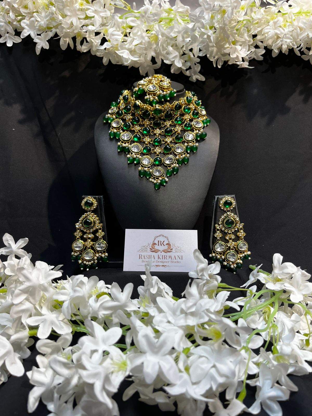 Kundan Bridal Jewellery Set for Women – Gold Plated Choker, Long Haar & Earrings | Traditional Indian Wedding Jewellery | Multiple Colours