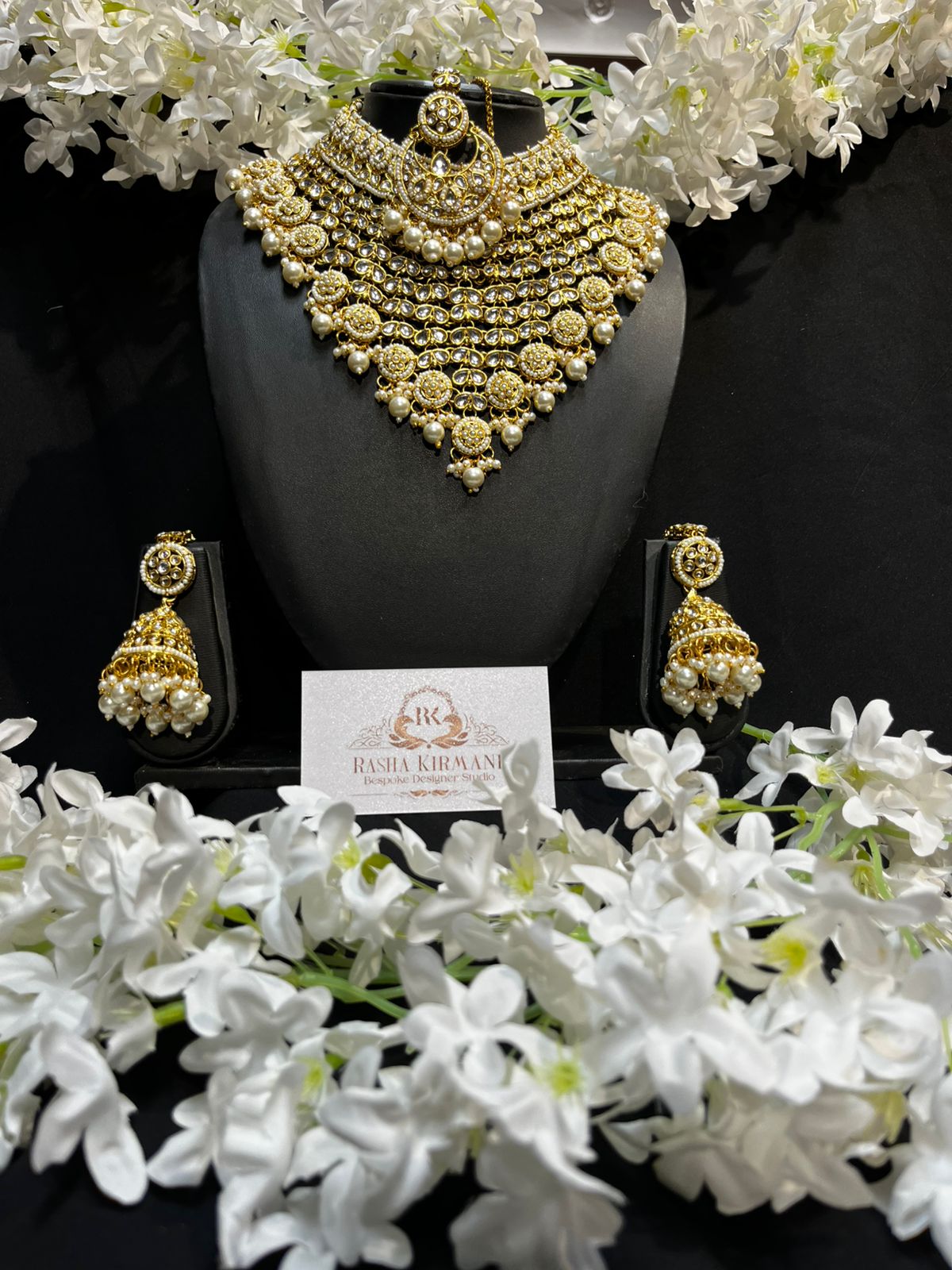 Kundan Bridal Jewellery Set for Women – Gold Plated Choker, Long Haar & Earrings | Traditional Indian Wedding Jewellery | Multiple Colours