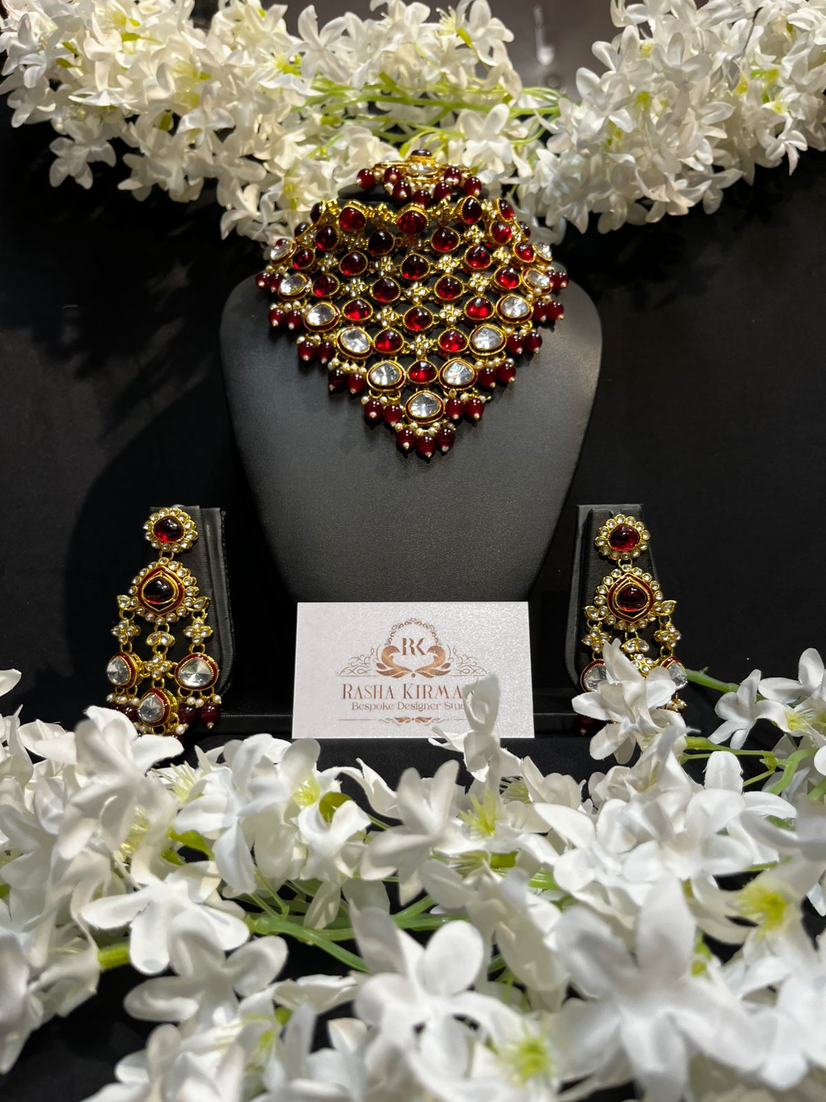 Kundan Bridal Jewellery Set for Women – Gold Plated Choker, Long Haar & Earrings | Traditional Indian Wedding Jewellery | Multiple Colours