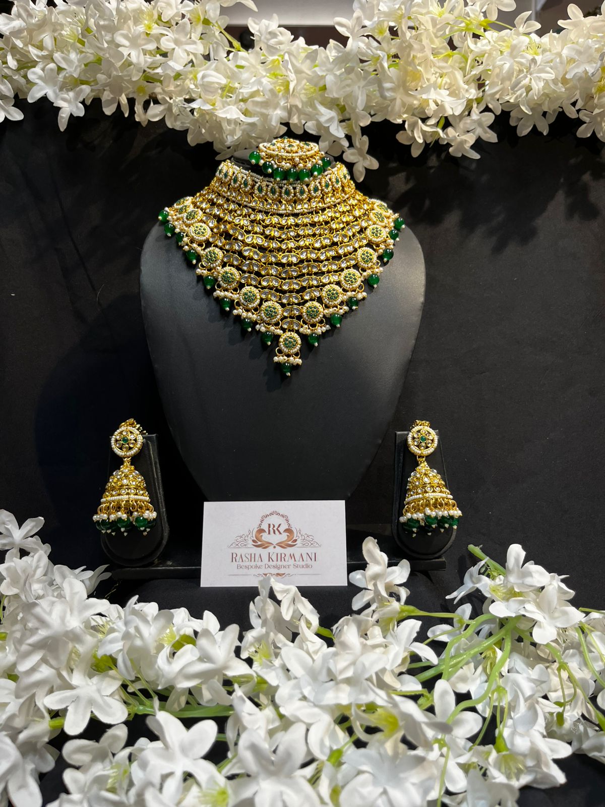 Kundan Bridal Jewellery Set for Women – Gold Plated Choker, Long Haar & Earrings | Traditional Indian Wedding Jewellery | Multiple Colours
